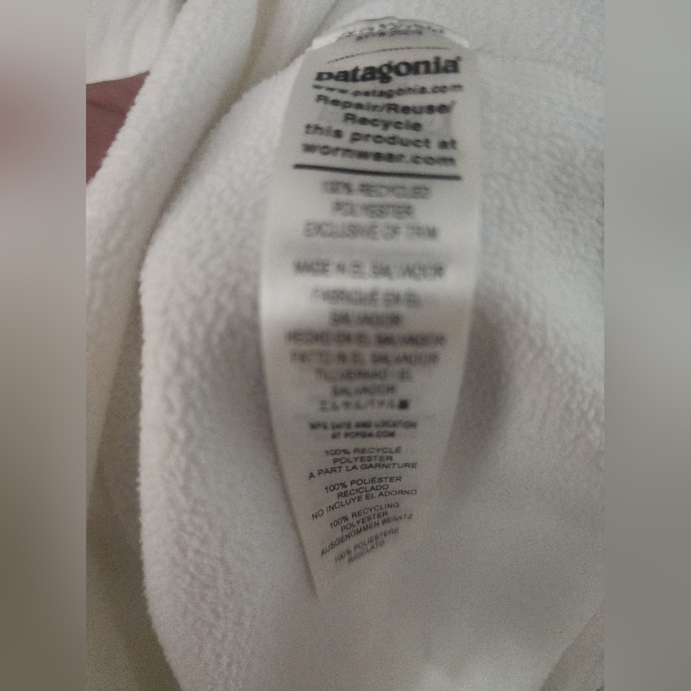 Patagonia White Quarter-Zip Fleece Pullover - Picture 5 of 8
